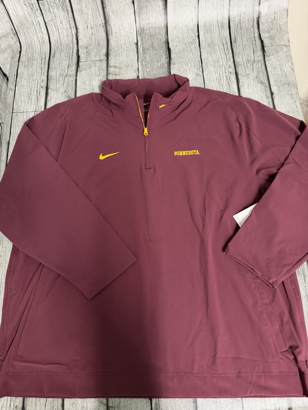 NWT Men’s Nike Minnesota Golden Gophers 1/4 Zip Coach Jacket 3XL Maroon XXXL
